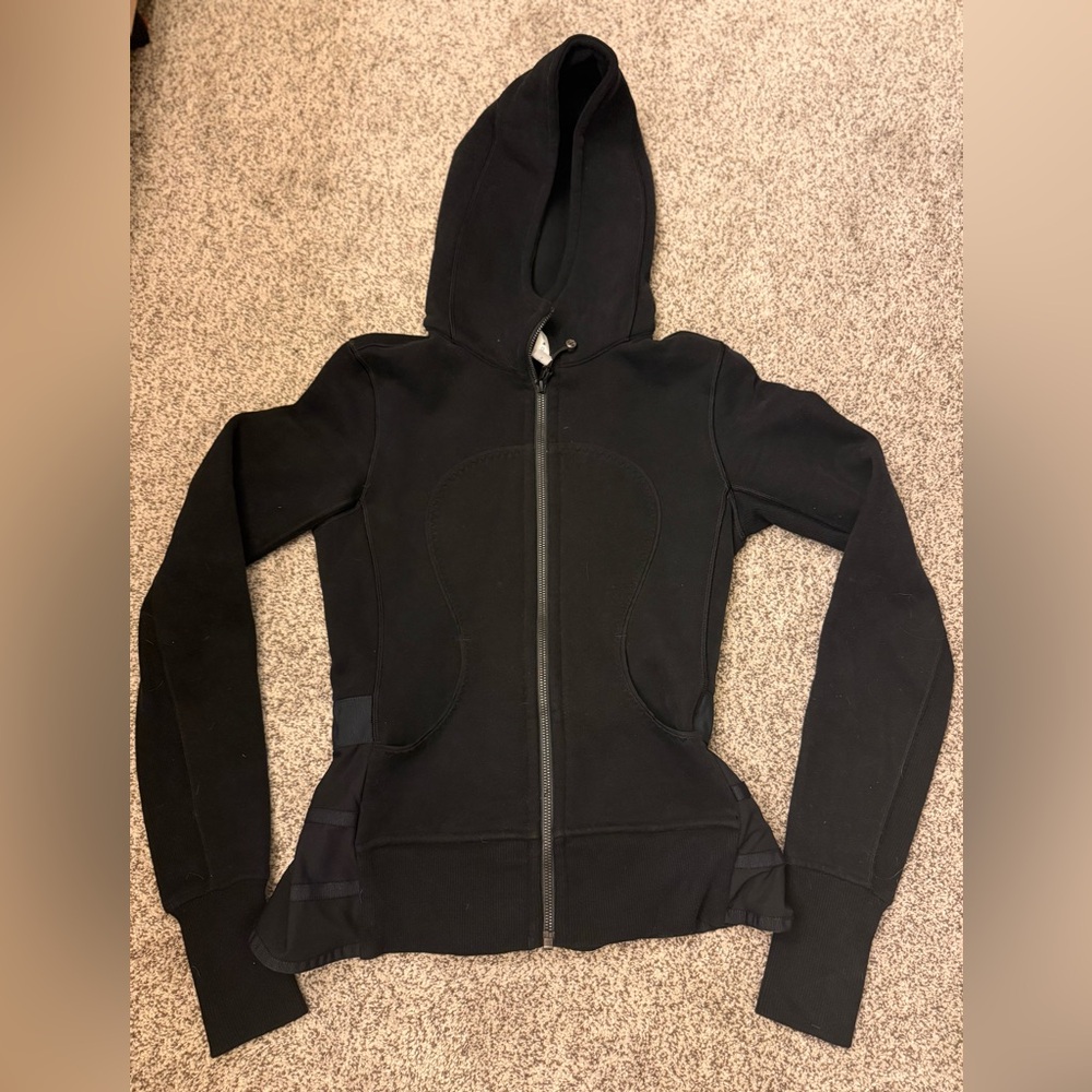 lululemon athletica scuba Black Zip-Up Hoodie size 2